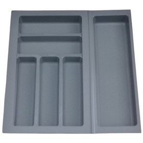 Resim Mutfak, Modüler Kaşıklık Seti, Antrasit, 44 x 48 cm (Enden-Boydan 3,5 cm Kesilebilir) 