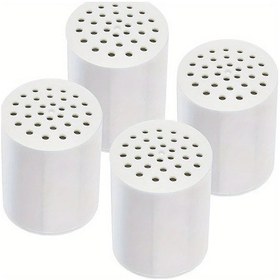 Resim Gaojunshop01 Home Tımes 4lü Beyaz Duş Filtresi Kartuşu 20 Aşamalı Klor Metal Arıtma Vitamin C Yumuşak Su 