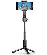 Resim H202 El Gimbal Sabitleyici Katlanabilir 3'ü 1 Arada Bluetooth Uzaktan Selfie Sopa Tripod Standı Akıllı Telefon İçin, Dörtlü Anahtar Kontrolü 