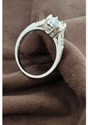 Resim Swarovski Taşlı Gümüş Tek Taş Yüzük 17 (516766464) 