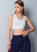 Resim ASEDE Kadın Askılı Parça Detay Fitilli Crop 