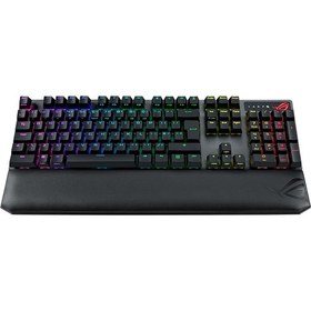 Resim ASUS ROG STRIX SCOPE NX RED WIRELESS DELUXE OYUNCU KLAVYESİ 3 FARKLI BAĞLANTI (2.4GHz RF BLUETOOTH KABLOLU) ROG NX RED MEKANİK SWITCH AURA SYNC RGB VE BİLEK DEST 