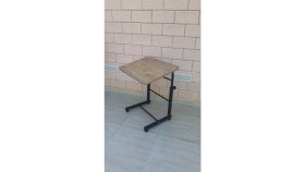 Resim Depolife Eğim Yükseklik Ayarlı Laptop Sehpası Kahvaltı Ders Çalışma Bilgisayar Ofis Yemek Masası Metal Ayak 