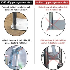 Resim Morpanya Şişe Kapatma Aleti Soda Gazoz Kapağı Kapama Makinası 1000 Adet Kapak 