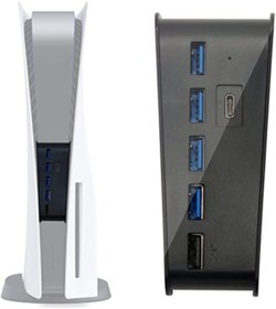 Resim EA Ps5 Usb Hub 5 Usb A + 1 Usb C Portu Usb Çoklayıcı 
