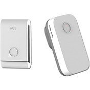 Resim Kablosuz Kapı Zili Kendinden Beslemeli Kapı Zili Düğme Beyaz 