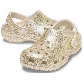 Resim Crocs Classic Chunky Glitter Clog Çocuk Bej Günlük Stil Terlik 211939_0LH 