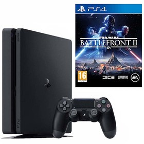 Resim Playstation 4 Slim Oyun Konsolu 500GB Orjinal Kol Star Wars Battlefront 2 PS4 Oyun (Teşhir) 