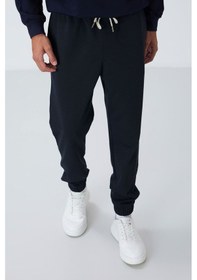 Resim Tommy Life İndigo Yüzeyi Dokulu Standart Fit Erkek Eşofman Alt - 82156 İndigo 