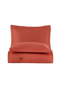 Resim PASIONI - Saten-Elegante-Mercan Çift Kişilik Yatak Örtüsü Takımı Mercan 