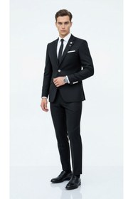 Resim Plus Scorpion Çift Yırtmaçlı Likrasız Dokulu Kumaş Slim Fit Erkek Blazer Ceket - Modern ve Dayanıklı 