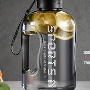 Resim 1parça 57.48oz Büyük Kapasiteli Su Şişesi, Spor Salonu, Yoga, Seyahat, Kamp ve Outdoor Aktiviteler için Hafif Büyük Kapasiteli Su Şişesi 