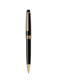Resim Montblanc Meisterstuck Altın Kaplama Klasik Tükenmez Kalem Siyah 
