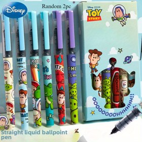 Resim Grandon 2'li DISNEY Oyuncak Hikayesi & Zootopia & Pamuk Prenses Jel Kalem, Günlük İşler için Uygun Rahat Tutuşlu Siyah Tükenmez Kalem, Ofis Malzemeleri, Yurt, Günlük Yazma ve İdeal Tatil Hediyeleri 