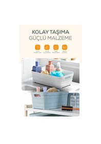 Resim Vienev 4'lü Kapaklı 2,8 Litre Saklama Kutusu Beyaz Beyaz 