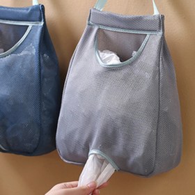 Resim 1 Adet Yer Tasarruflu Duvara Monte Çöp Poşeti Dispenseri - Sağlam Tutuş, Katlanabilir Tasarım ve Kolay Çekme Erişi, Çoklu Poşet Kapasiteli - Mutfak, Oturma Odası, Ofis İçin Dayanıklı Organizatör Depolama Kutusu, File Malzeme, Görünür İçerik Tasarımı 