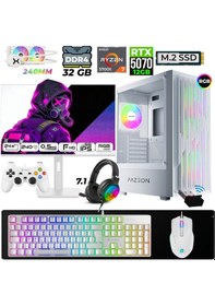 Resim Fazeon Astra X420 R7-5700X 32 GB 1 TB M.2 NVMe SSD 12 GB RTX5070 24.5" Free Dos Masaüstü Oyuncu Bilgisayarı 