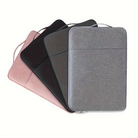 Resim Erkekler ve Kadınlar için Dizüstü Bilgisayar Çantası, Resmi İş El Taşıma Kapasiteli Kadife Saklama Çantası, İnce Basit Darbeye Dayanıklı Tablet PC Koruyucu Kılıf 