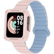 Resim Talazan Xiaomi Redmi Watch 2 Silikon Kordon Krd-105 Strap Kayış-pembe-mavi 