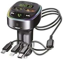 Resim G15 FM Transmitter Araç Şarj Cihazı (18W Hızlı Şarj - USB/Type-C/TF Kart Destekli) G150690 