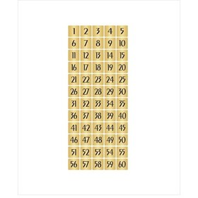 Resim Metal Kapı Masa Dolap Numarası Sade Model 5x5cm Altın Renk 60 Adet 1 60 