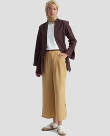 Resim Armine Tencel Palazzo Pantolon Camel 