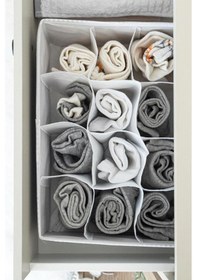 Resim 12 Bölmeli Çok Amaçlı Çekmece İçi Düzenleyici Organizer 2'li Set Gri 