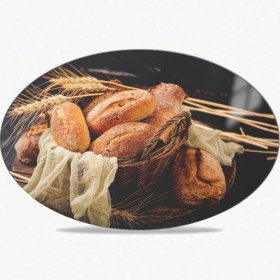 Resim Cozy Co: Temperli Cam Elips Kesme ve Sunum Tablası, Kesme Tahtası, Kesme Tablası, Sunumluk, CKT001 
