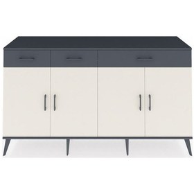 Resim Hyperion Konsol 4 Raflı 3 Çekmeceli 4 Kapaklı 176x44x99 Antrasit-aytaşı/antrasit Antrasıt/aytası - Antrasıt 