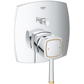 Resim Grohe Ankastre Banyo Bataryası 2 Çık. Grandera Kr/Altın- 24068Ig0 Krom 