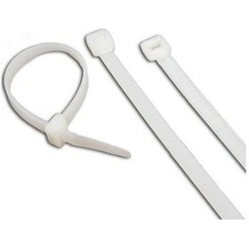 Resim Çetsan 100 Adet 7.6X300 Mm Beyaz Plastik Kablo Bağı Cırt Kelepçe N11.1038 