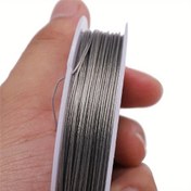 Resim 6-30M 0.3 - 0.8mm Paslanmaz Çelik Boncuklu Tel Kaplan Kuyruğu Boncuklu Tel Takı Yapımı Takı Bulma Boncuklu Tel Aksesuarları 