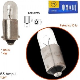 Resim Tas Süperlight 12v 53 Ampul 4w Ba9s Sl3111 10 Lu 