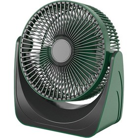 Resim Taşınabilir Masa Vantilatörü 360 Ayarlanabilir Ve 5 Hız Yeşil Usb İle Çalışır , 