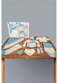 Resim 10 Parça Mavi Kuzulu Hastane Çıkışı Erkek Bebek Giyim Mavi 