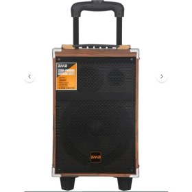 Resim Baab B-Q12 Taşınabilir Ahşap Şarjlı Bluetooth Hoparlör Rms 12 Inc Müzik Çalar Ses Sistemi Büyük Boy 