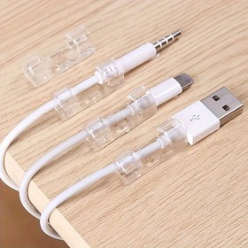 Resim 20 Paket Şeffaf Kablo Klipsi, Kendinden Yapışkanlı Kablo Düzenleyici, Duvar ve Masa Kablo Yönetimi için Plastik Tel Tutucuları, PC, TV, Bilgisayar, Ofis Kullanımı için İdeal 