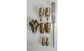 Resim Hakan Torna Kompresörler Için Kompresör Takım 2li Çatal Gövde ve Uçlar 1/2 ve 8mm Stoper Hava Jakı Gövdeler 