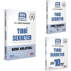 Resim Data 2026 Gys Üds Sağlık Bakanlığı Tıbbi Sekreter Konu Anlatımlı + Soru Bankası + Deneme Seti 3 Kitap Data Yayınları 