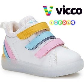 Resim Vicco Rainbow Işıklı Ortopedik Çocuk Boğazlı Spor Ayakkabı 001 