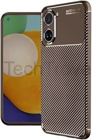 Resim Xiaomi Poco X7 Pro Kılıf Karbon Tasarımlı İnce Yapılı Kamera Koruma Çıkıntılı Kapak Kahverengi 