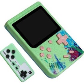 Resim Fastbuy G50 El Tipi Oyun Konsolu 3.0 İnç Renkli Ekran 500 Eski Oyun Av Bağlantılı Yeşil Kumanda İle 