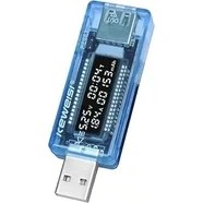 Resim USB Voltmetre Ampermetre LED Gösterge Volt Amper Gerilim Ölçer 