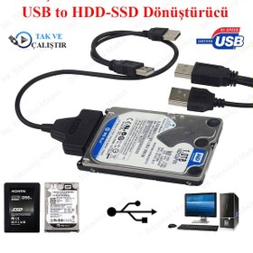 Resim 2.5 Inç Sata To Usb Hdd-Ssd Çevirici Dönüştürücü Kablo 