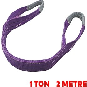 Resim Badem10 Sapan Polyester Spanzet 1 Ton 2 Metre Mor Sağlam Yük Kaldırma Taşıma Indirme Halat 