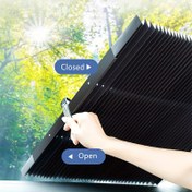 Resim Otomatik Katlanabilir Araba Güneşlik - En İyi UV Koruma ve Isı Yalıtımı, Ön Cam İçin Rulo Tasarımı, Dayanıklı Plastik Malzeme, Tüm Araçlarla Uyumlu, Araç İç Mekan Soğutucusu, Şık Araç Aksesuarı, Etkili Güneş Koruması 