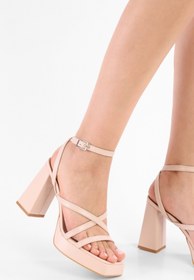 Resim Shoeberry Kadın Shanty Ten Cilt Platform Topuklu Ayakkabı 