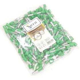 Resim 6mm Tek Girişli İzoleli Kablo Yüksüğü - Fransız Norm Yeşil 1 Paket 250 Adet 