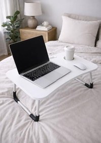 Resim Yatak Koltuk Masa Üstü Keyif Laptop Kahvaltı Sehpası Beyaz 