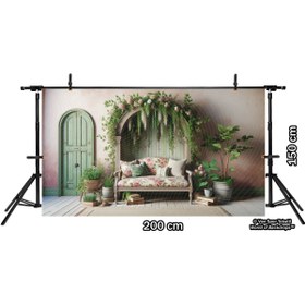 Resim Venspor Vintage Bahçe Arkaplan, 200x150cm, Fon, Duvar Örtüsü 